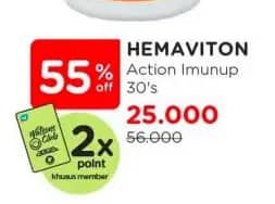 Promo Harga Hemaviton Multivitamin Action 30 pcs - Watsons