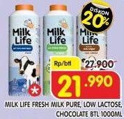 Promo Harga MILK LIFE Fresh Milk Murni, Bebas Laktosa, Cokelat 1000 ml - Superindo