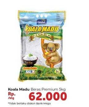 Promo Harga KOALA MADU Beras Premium 5 kg - Carrefour