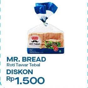 Promo Harga Mr Bread Roti Tawar Tebal 510 gr - Indomaret