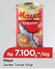 Promo Harga MAYA Sardines Tomato 155 gr - TIP TOP