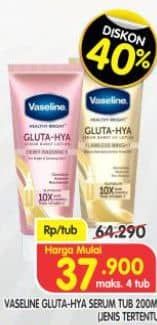 Promo Harga Vaseline Healthy Bright Gluta-Hya Lotion 200 ml - Superindo