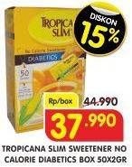 Promo Harga TROPICANA SLIM Sweetener per 50 sachet 2 gr - Superindo