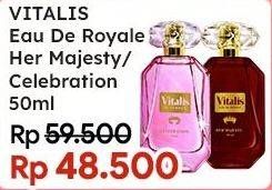 Promo Harga Vitalis Eau De Toilette Royale Her Majesty, Celebration 50 ml - Indomaret