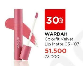 Promo Harga WARDAH Colorfit Velvet Matte Lip Mousse 03, 04, 05, 06, 07  - Watsons