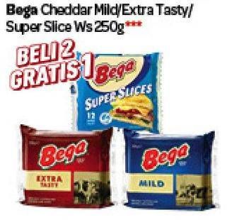 Promo Harga Cheddar Cheese Mild / Extra Tasty / Super Slices 250g  - Carrefour