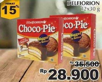 Promo Harga DELFI Orion Choco Pie 12 pcs - Giant