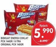 Promo Harga BISKUAT Energi Coklat, Original 140 gr - Superindo