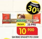 San Remo Spaghetti 250 gr Diskon 31%, Harga Promo Rp10.900, Harga Normal Rp15.990