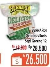 Promo Harga BERNARDI Delicious Sosis Sapi Goreng 12 pcs - Hypermart