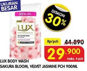 Promo Harga LUX Botanicals Body Wash Sakura Bloom, Velvet Jasmine 900 ml - Superindo