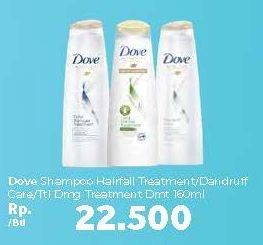 Promo Harga DOVE Shampoo Total Hair Fall, Dandruff Care, Total Damage 160 ml - Carrefour