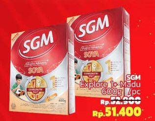 Promo Harga SGM Soya 1 Susu Pertumbuhan Madu 700 gr - LotteMart