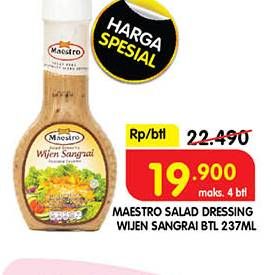 Promo Harga Maestro Salad Dressing Wijen Sangrai 237 ml - Superindo