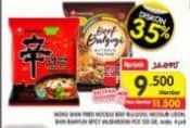 Promo Harga Nongshim Noodle Beef Bulgogi, Shin Ramyun Spicy Mushroom 105 gr - Superindo