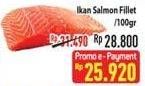 Promo Harga Salmon Fillet per 100 gr - Hypermart