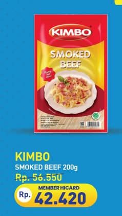 Promo Harga Kimbo Smoked Beef Slice 200 gr - Hypermart