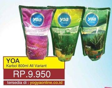 Promo Harga YOA Karbol All Variants 800 ml - Yogya