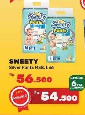 Promo Harga Sweety Silver Pants L36, M38 36 pcs - Yogya