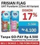 Promo Harga FRISIAN FLAG Susu UHT Purefarm All Variants, Kecuali Low Fat 225 ml - Alfamidi