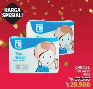 Promo Harga CHOICE L Facial Tissue 900 gr - LotteMart