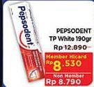 Promo Harga PEPSODENT Pasta Gigi Pencegah Gigi Berlubang White 190 gr - Hypermart