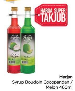 Promo Harga MARJAN Syrup Boudoin Melon, Cocopandan 460 ml - TIP TOP