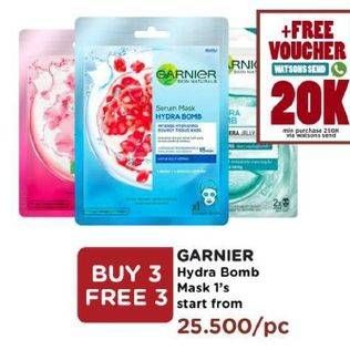 Promo Harga GARNIER Hydra Bomb Eye Serum Mask All Variants 6 gr - Watsons