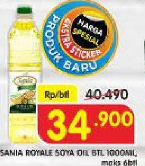 Promo Harga SANIA Royale Soya Oil 1000 ml - Superindo