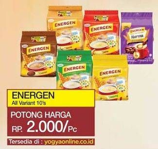 Promo Harga ENERGEN Cereal Instant All Variants 10 pcs - Yogya