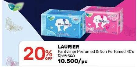 Promo Harga Laurier Pantyliner Cleanfresh Perfumed, NonPerfumed 40 pcs - Guardian