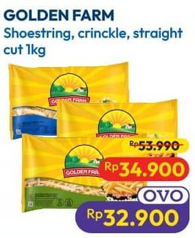 Promo Harga Golden Farm French Fries Shoestring, Crinkle, Straight 1000 gr - Hypermart