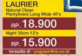 Promo Harga Laurier Natural Clean Night Wing 35cm 12 pcs - Yogya