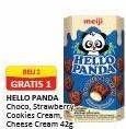 Promo Harga Meiji Hello Panda Biscuit Chocolate, Strawberry, Cookies And Cream, Cheese Cream 45 gr - Alfamart