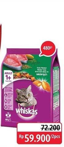 Promo Harga WHISKAS Adult Cat Food per 2 pouch 480 gr - Alfamidi