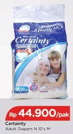 Promo Harga Certainty Adult Diapers M10  - TIP TOP