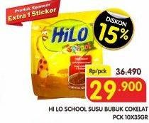 Promo Harga HILO School Susu Bubuk Chocolate per 10 sachet 35 gr - Superindo