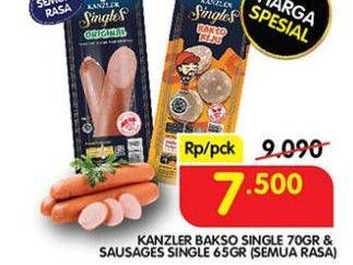 Promo Harga KANZLER Bakso Single, Sausage Singe  - Superindo