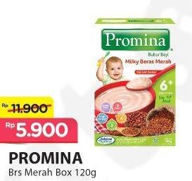 Promo Harga PROMINA Bubur Bayi 6+ Milky Beras Merah 120 gr - Alfamart