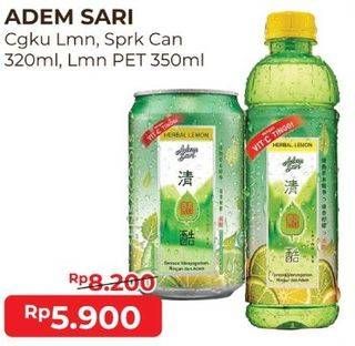 Promo Harga ADEM SARI Ching Ku Lemon, Sparkling 320 mL/ Lemon 350 mL  - Alfamart