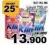 Promo Harga SO KLIN Liquid Detergent All Variants 750 ml - Giant