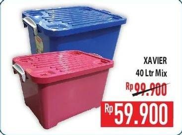 Promo Harga Xavier X-box Container Mix 40 ltr - Hypermart