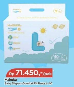 Promo Harga Makuku Comfort Fit Diapers Pants L40 40 pcs - TIP TOP