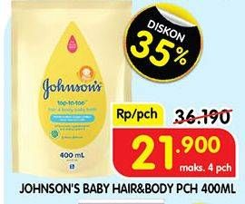 Promo Harga Johnsons Baby Wash Top To Toe 400 ml - Superindo