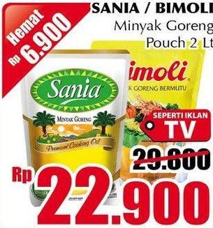 Promo Harga SANIA/ BIMOLI Minyak Goreng 2ltr  - Giant
