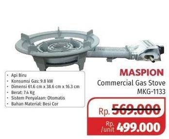 Promo Harga MASPION MKG 1133 | Commercial Gas Stove  - Lotte Grosir