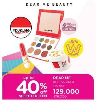 Promo Harga Dear Me Beauty x KFC Secret Recipe Face Palette & Dear Me Beauty x KFC Lip Tint  - Watsons