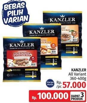Promo Harga KANZLER Sosis All Variants per 3 pouch - LotteMart