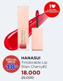 Hanasui Tintdorable Lip Stain  Diskon 28%, Harga Promo Rp18.000, Harga Normal Rp25.000