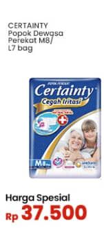 Promo Harga Certainty Adult Diapers M8, L7 7 pcs - Indomaret